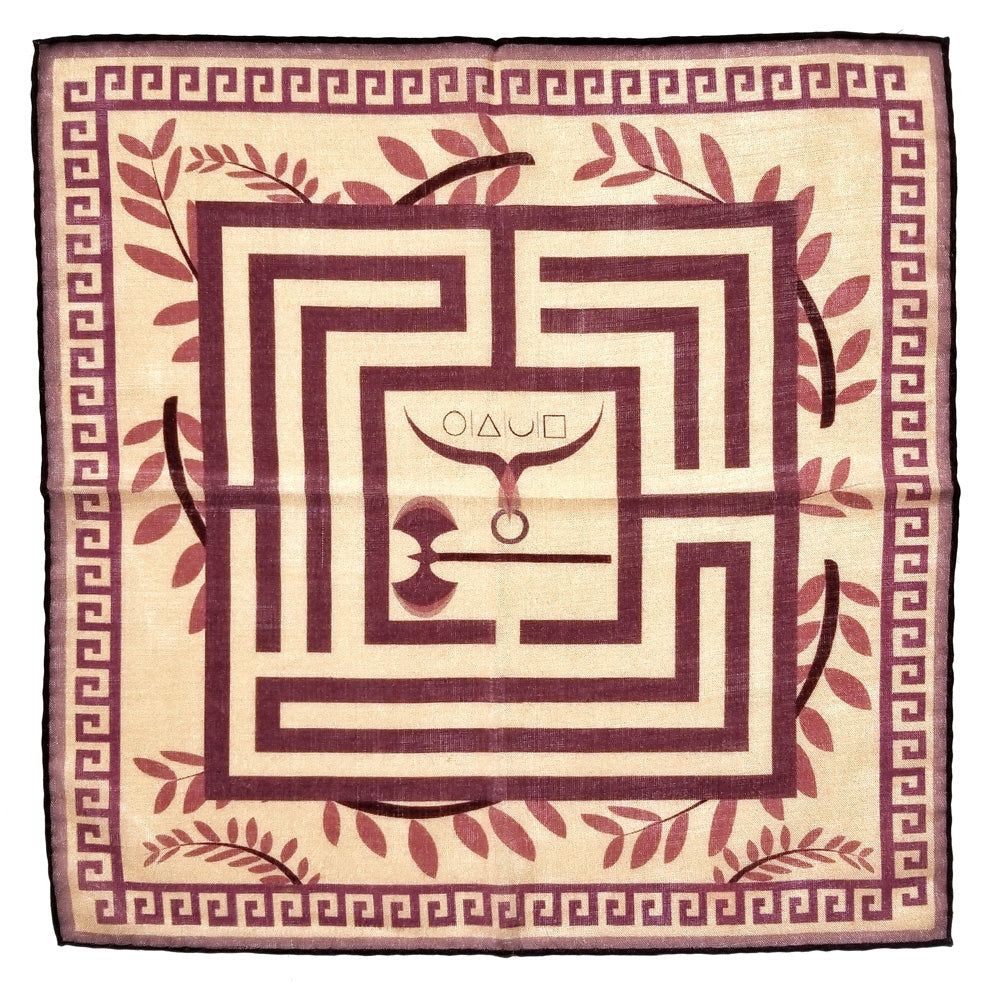 Italian Neckerchief Scarf - Eggplant Purple - X Of Pentacles