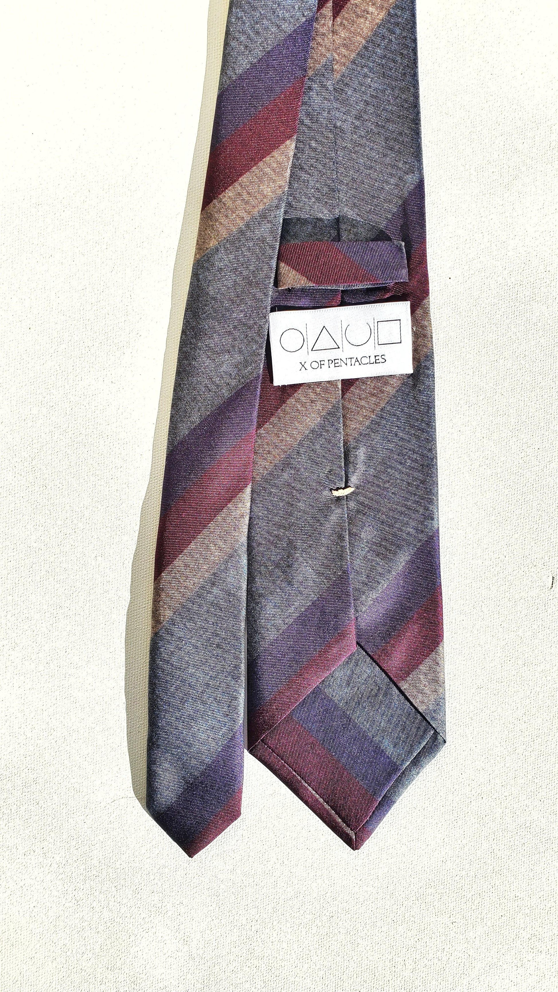 Print Silk Tie - Made in Italy - X Of Pentacles