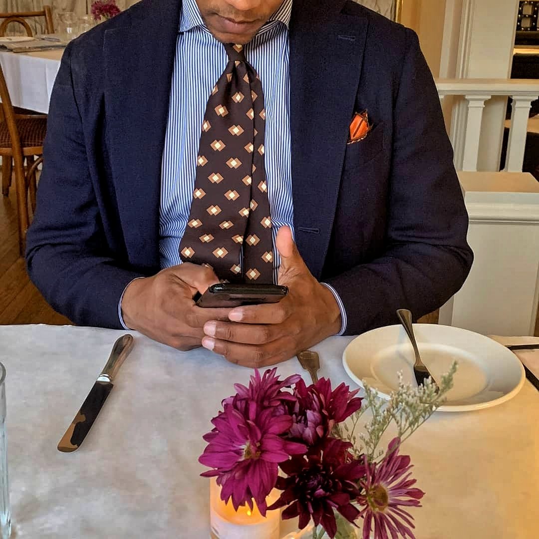 Chocolate Brown Silk Tie - Retro Tie - X Of Pentacles