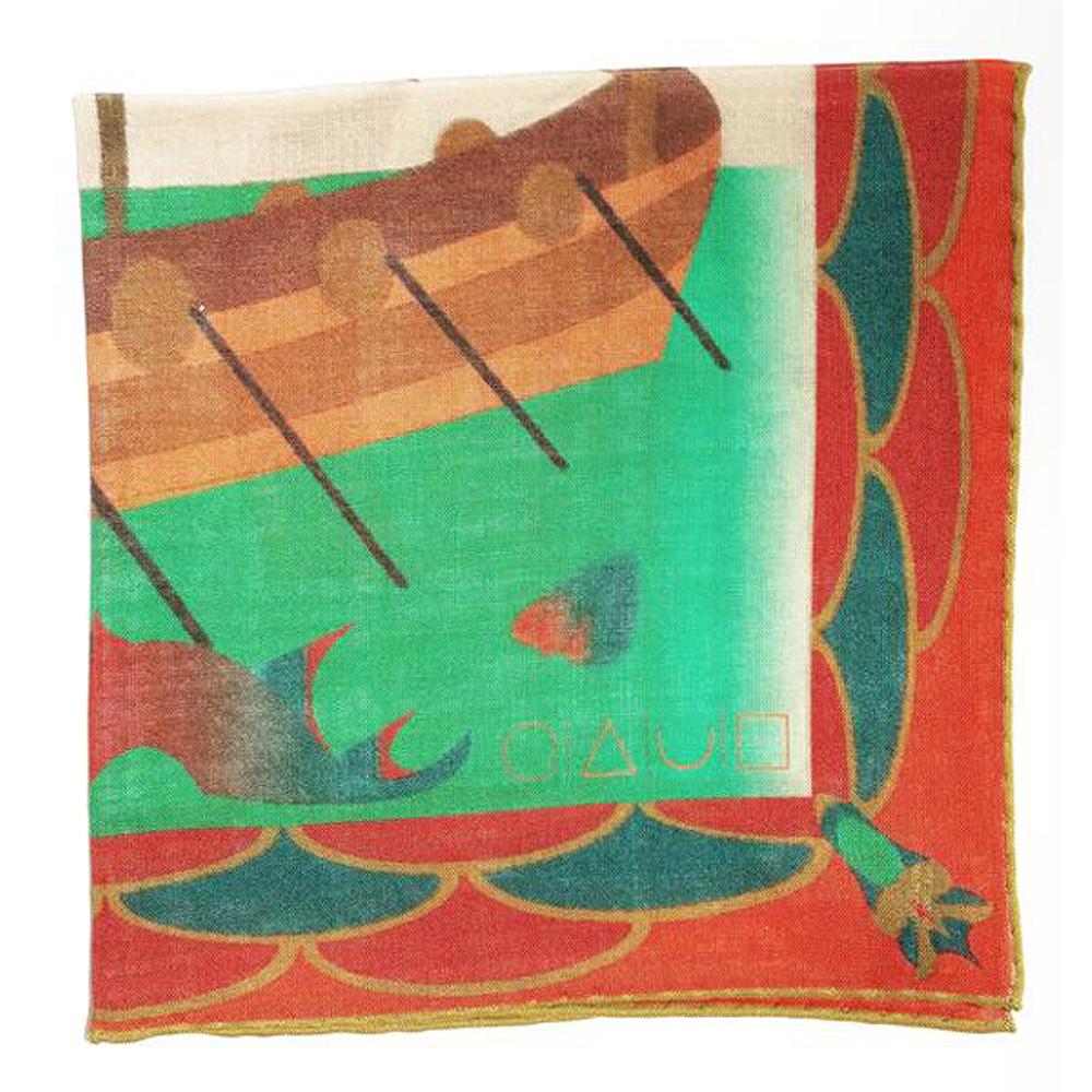 Hand Rolled Suit Pocket Square - Cayenne Red - X Of Pentacles