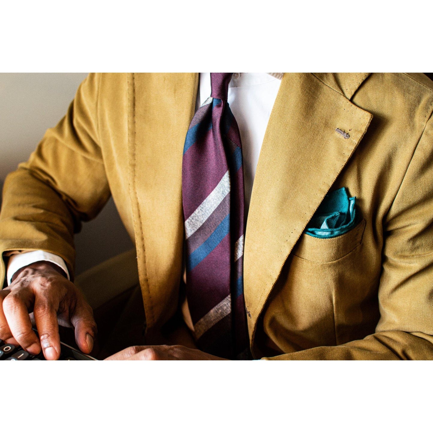 Maroon Necktie - Silk Necktie - X Of Pentacles