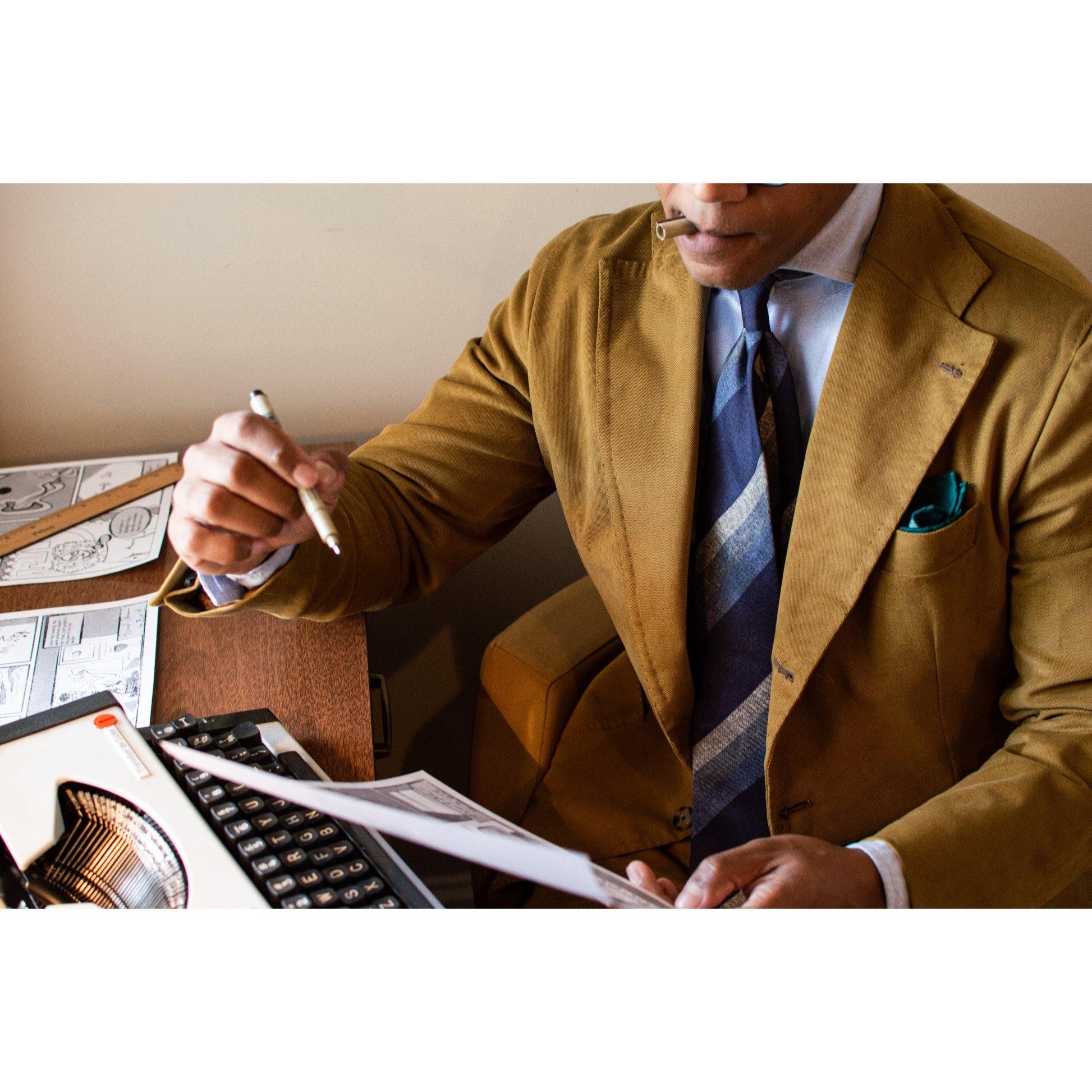 Man Wearing Dark Blue Silk Tie - Best Ties for Men - X Of Pentacles