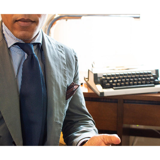 Navy Blue Classic Necktie - X Of Pentacles