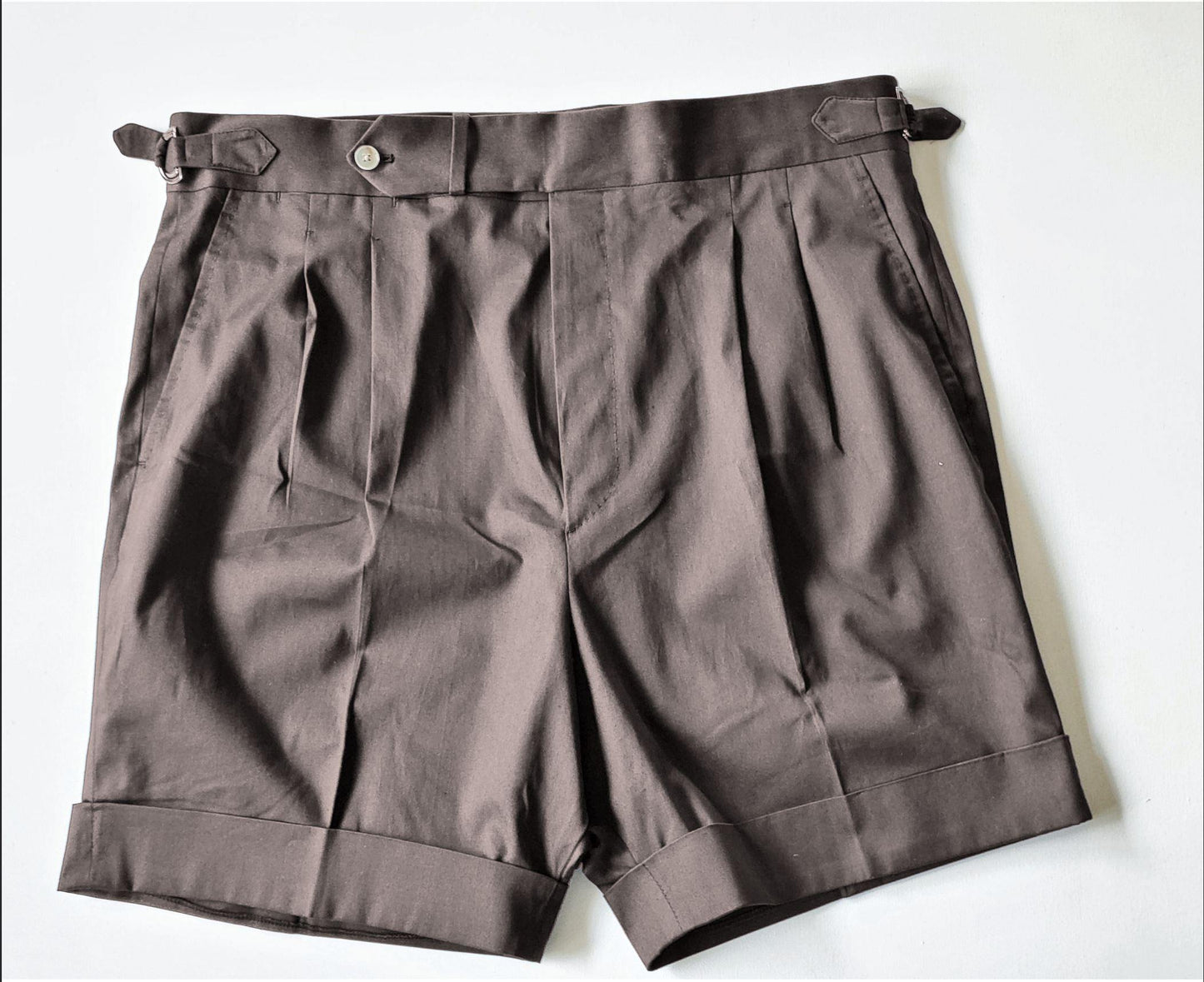 High Waisted Shorts - Cotton Twill - X Of Pentacles