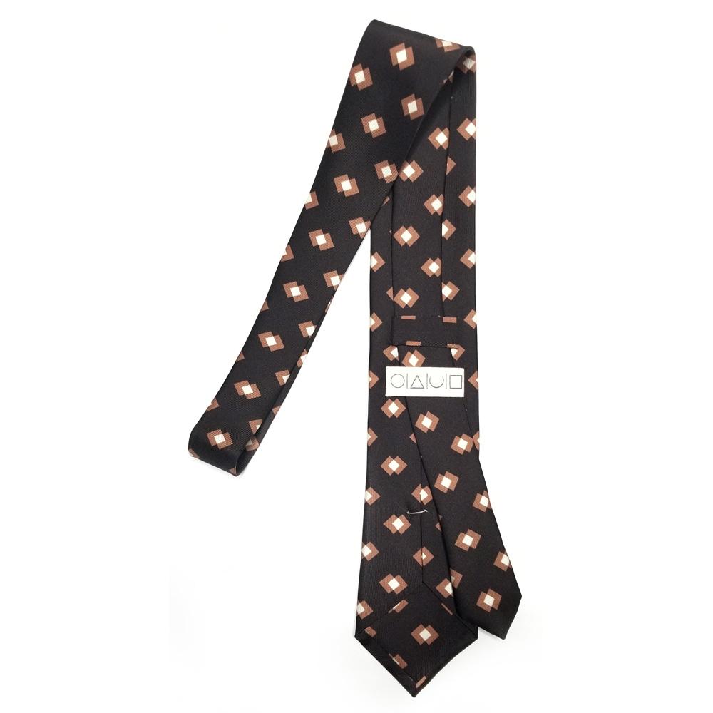 Chocolate Brown Silk Tie - Retro Tie - X Of Pentacles