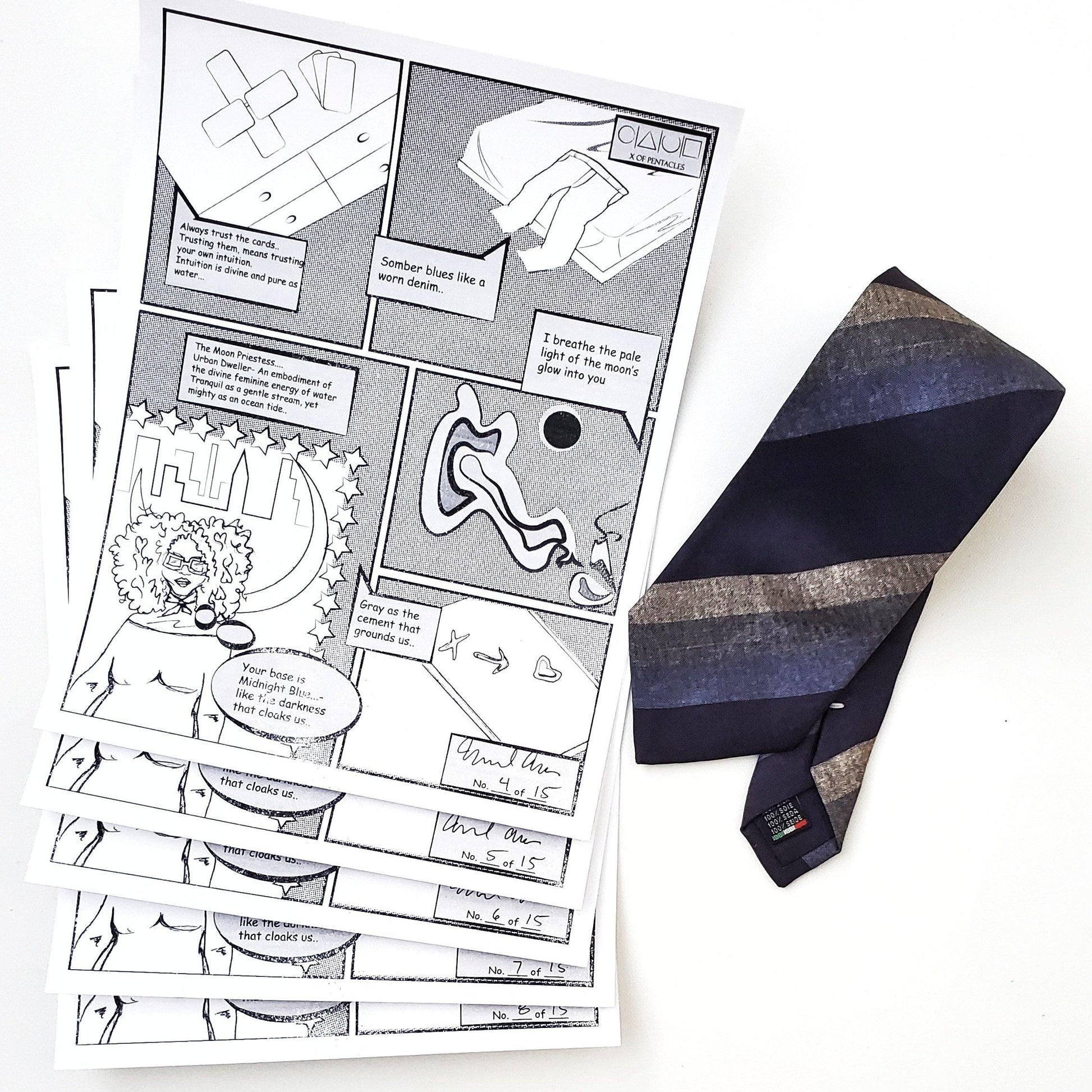 Dark Blue Silk Tie - Best Ties for Men - X Of Pentacles