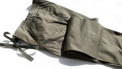 Lounge Trouser - Panama Cotton -italian cotton dress pant drawstring waist  -