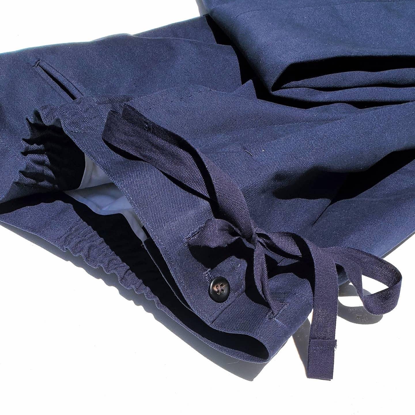 Lounge Trouser - Panama Cotton italian cotton dress pant drawstring waist 