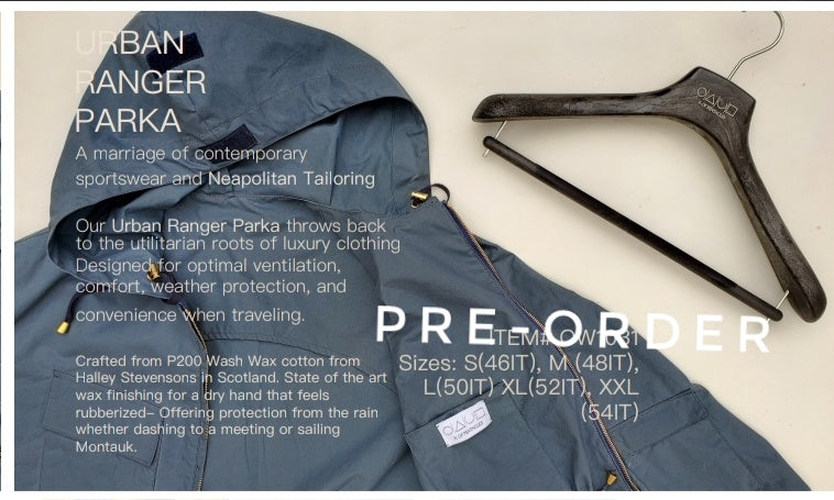 PRE-ORDER Waxed Cotton Rain Parka