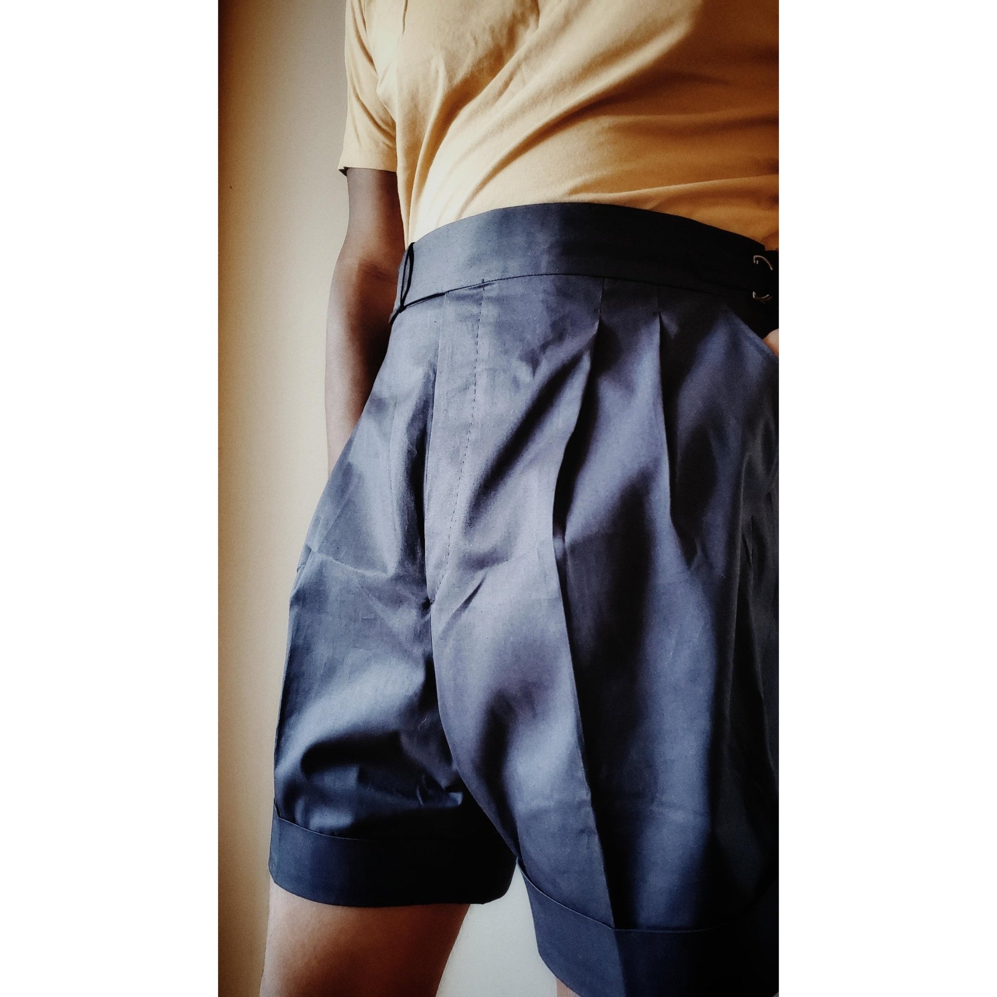 High Waisted Shorts - Cotton Panama - X Of Pentacles