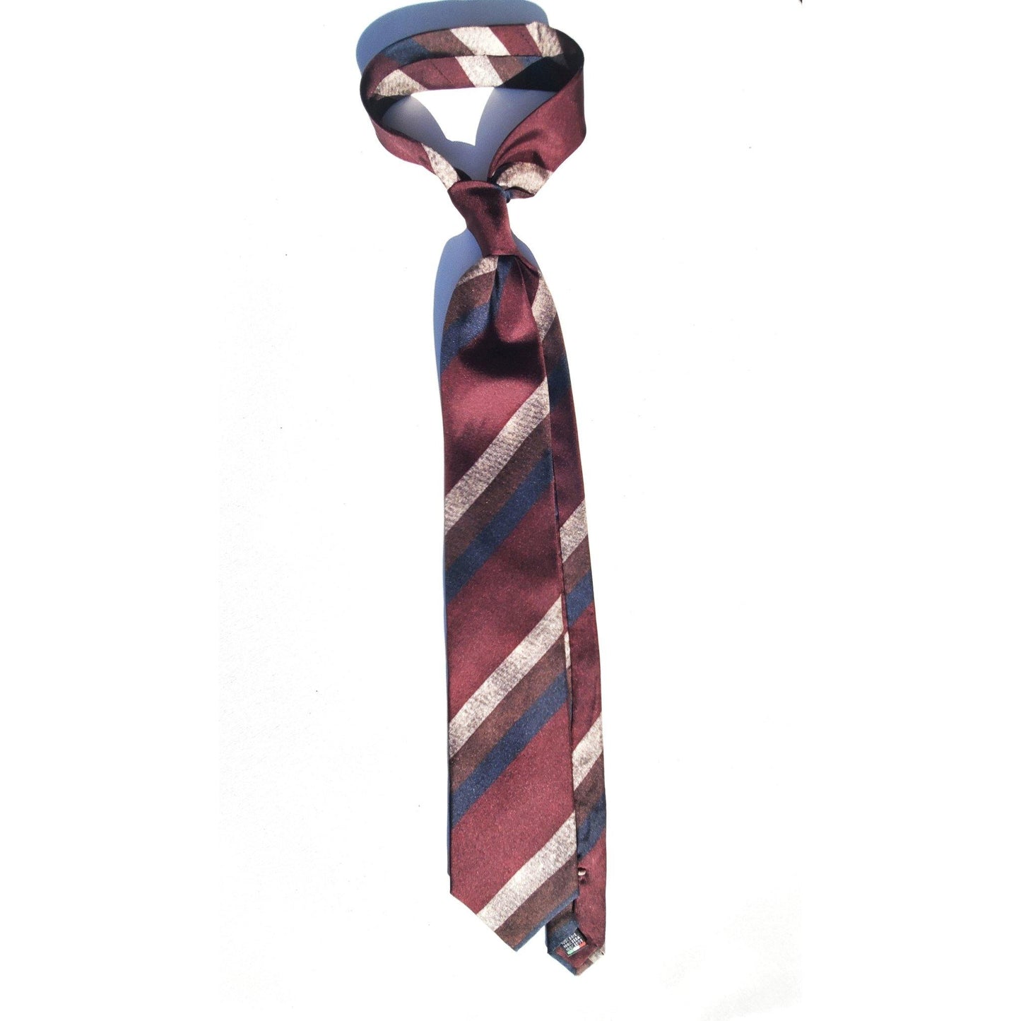 Maroon Necktie - Silk Necktie - X Of Pentacles