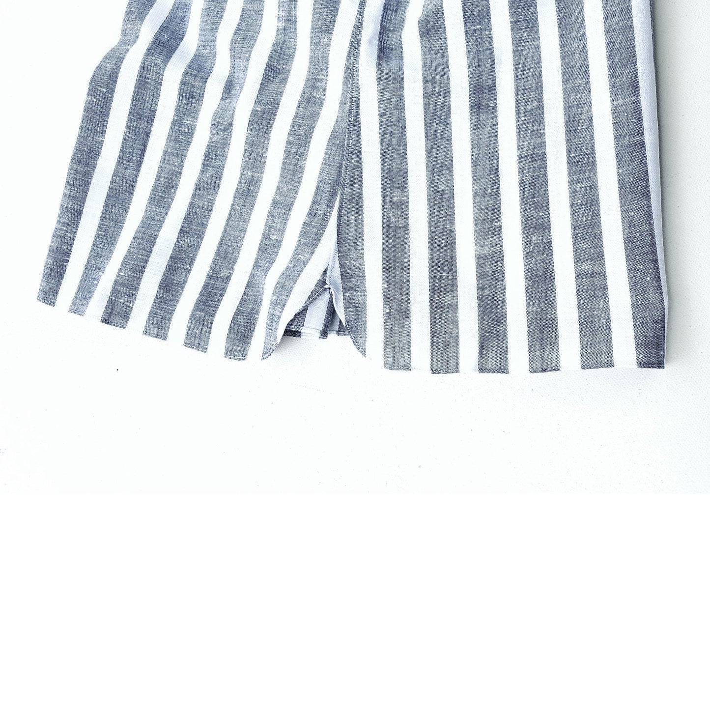 Capri Collar Short Sleeve Shirt - Men's - Blue Stripe - X Of Pentacles