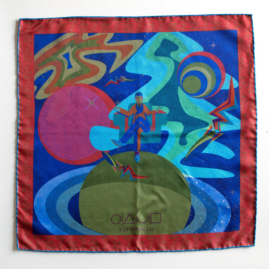 Space Printed Handkerchief for Suit Pocket-| X Of Pentacles